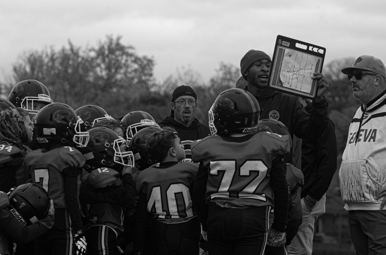 Coach velour, showing team players routes & etc.