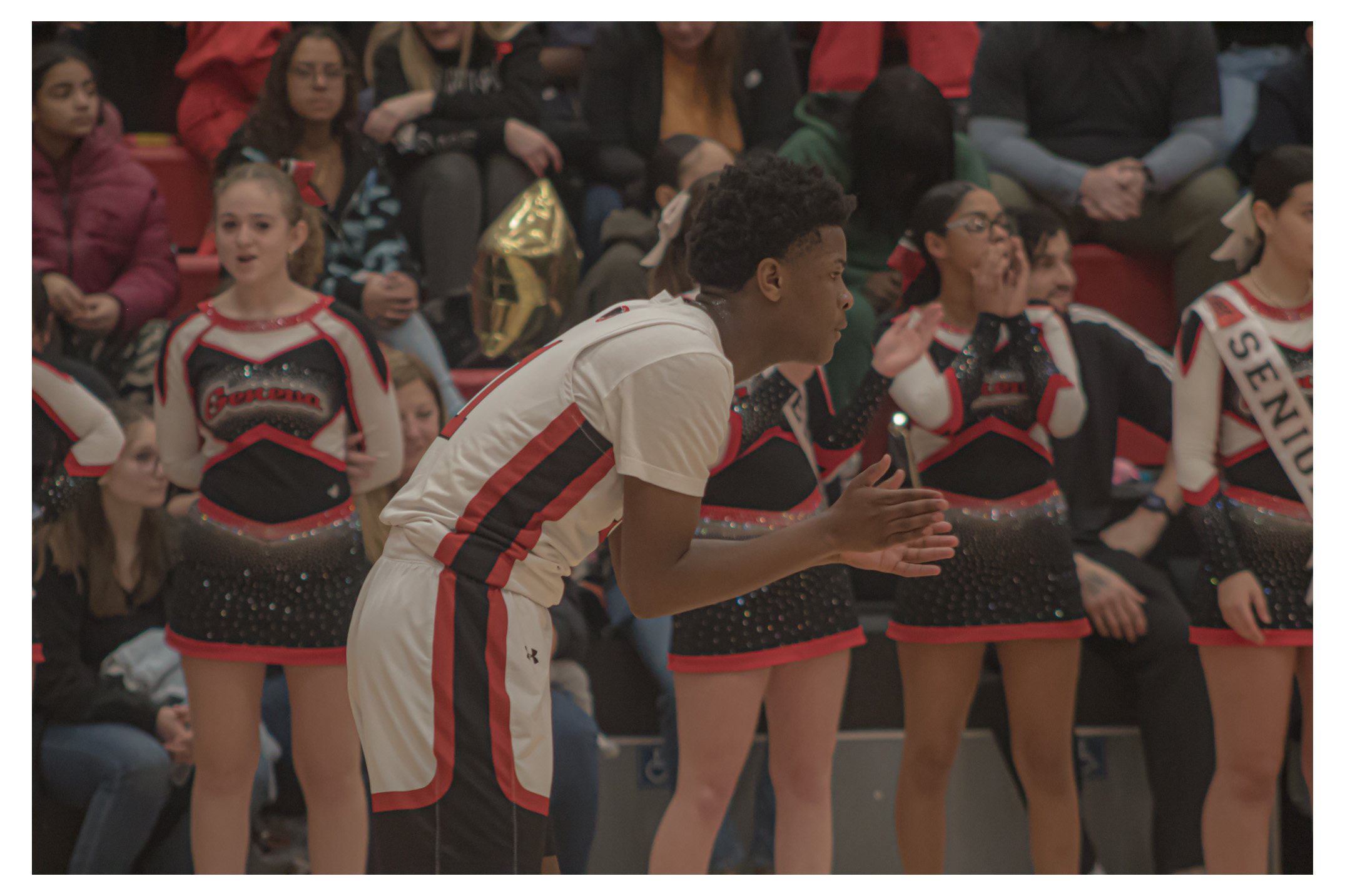 “Prep Sports Central logo for Geneva Panthers vs Mynderse Academy senior night basketball recap”